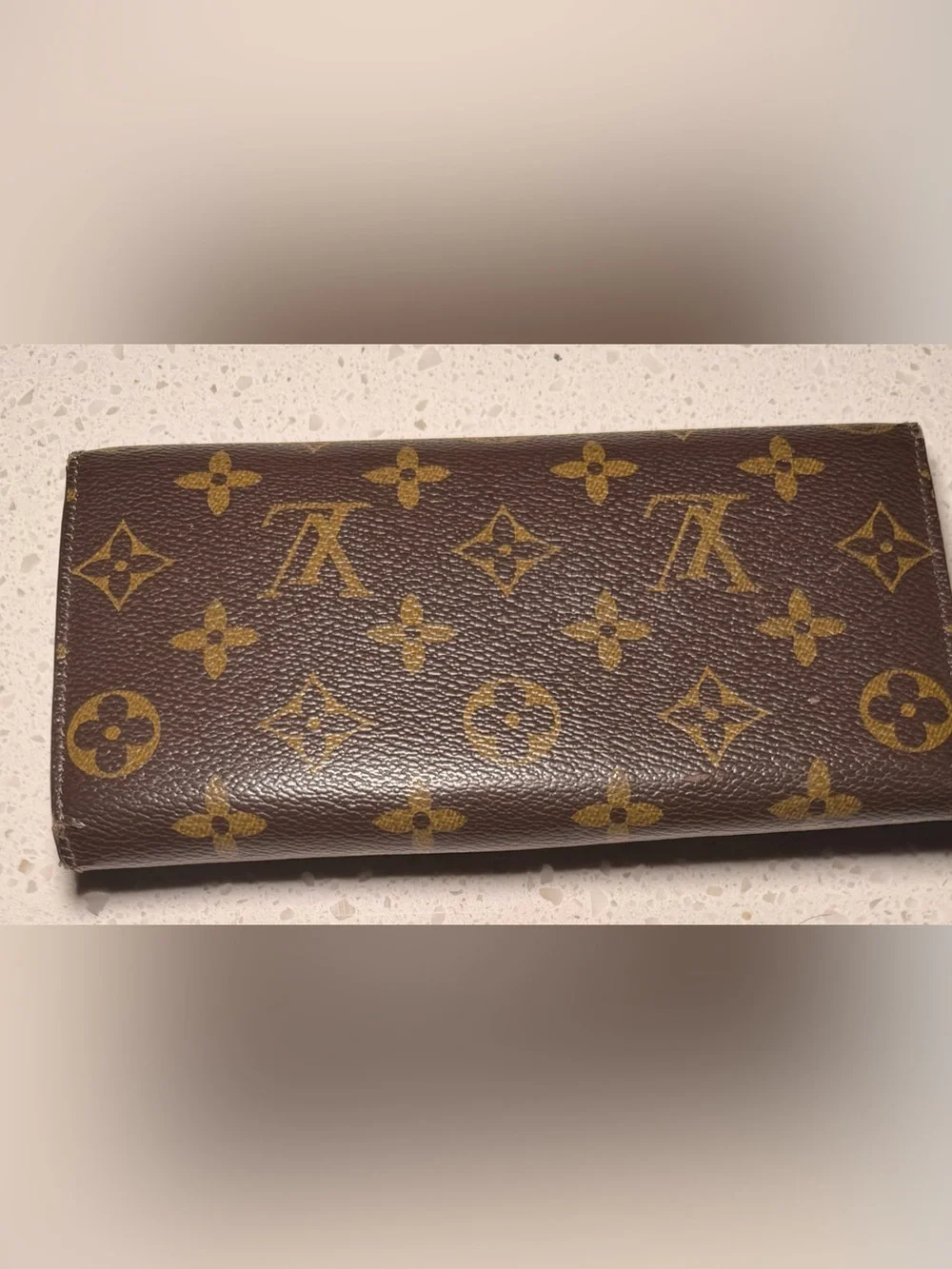Vintage Louis Vuitton Monogram Long Wallet Brown Bifold - As Is/Repair
